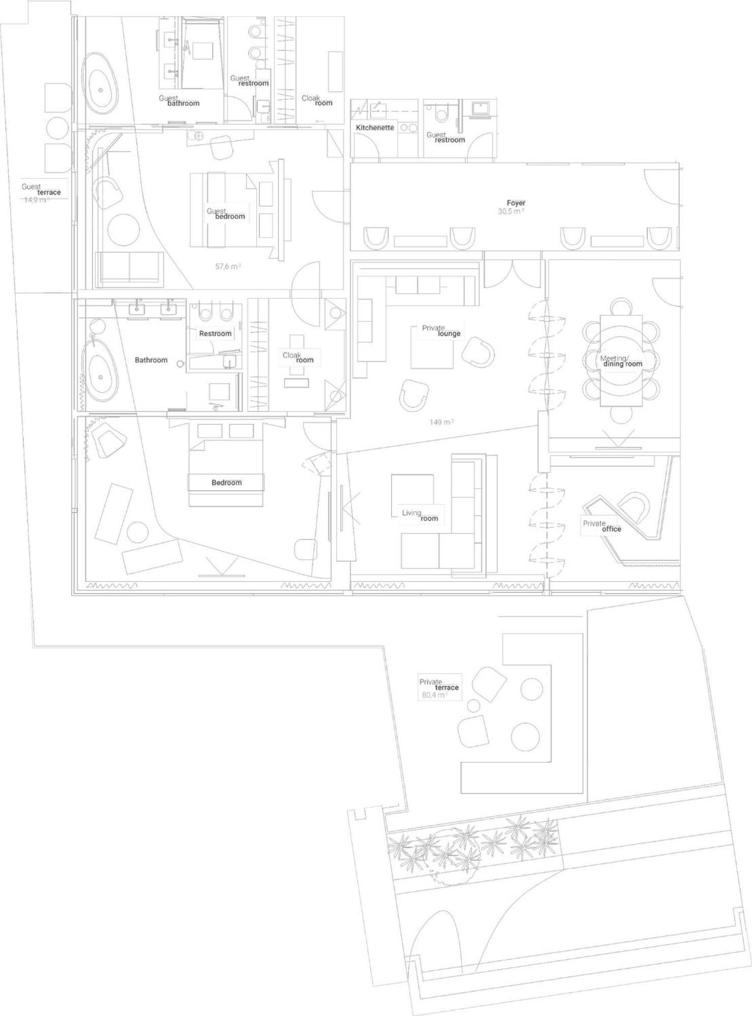 فندق ذا بريزيدنت براغ الغرفة الصورة Floor plan of the house